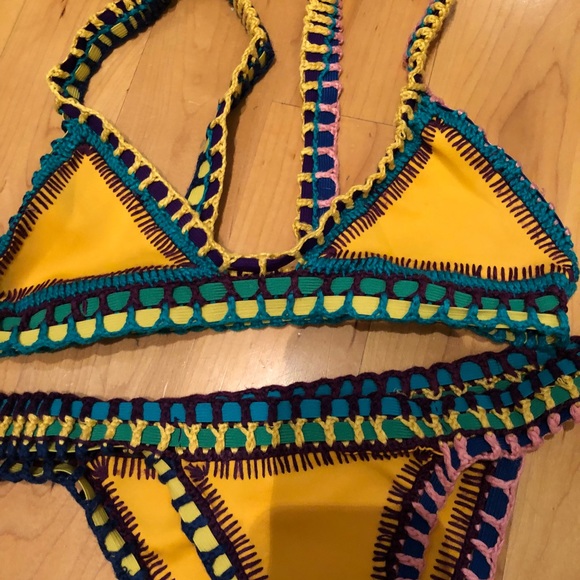 KIINI Ro bikini in yellow multi - Picture 6 of 8